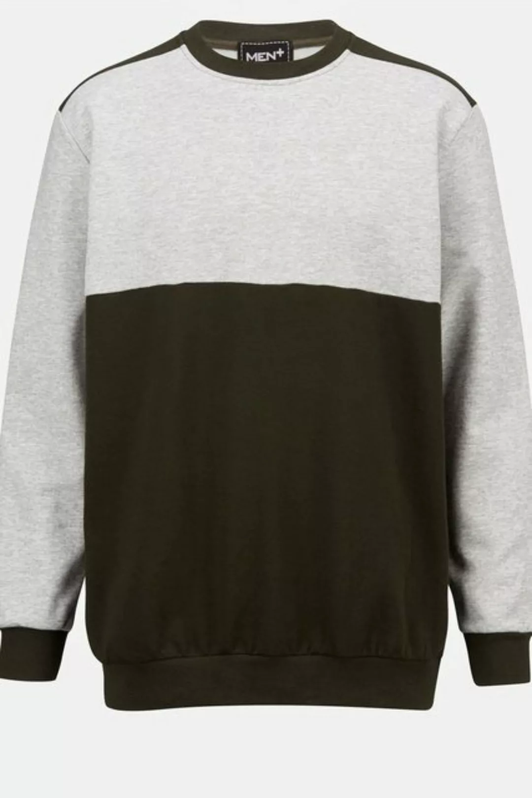 Men Plus Sweatshirt Men+ Sweatshirt zweifarbig bis 72/74 günstig online kaufen