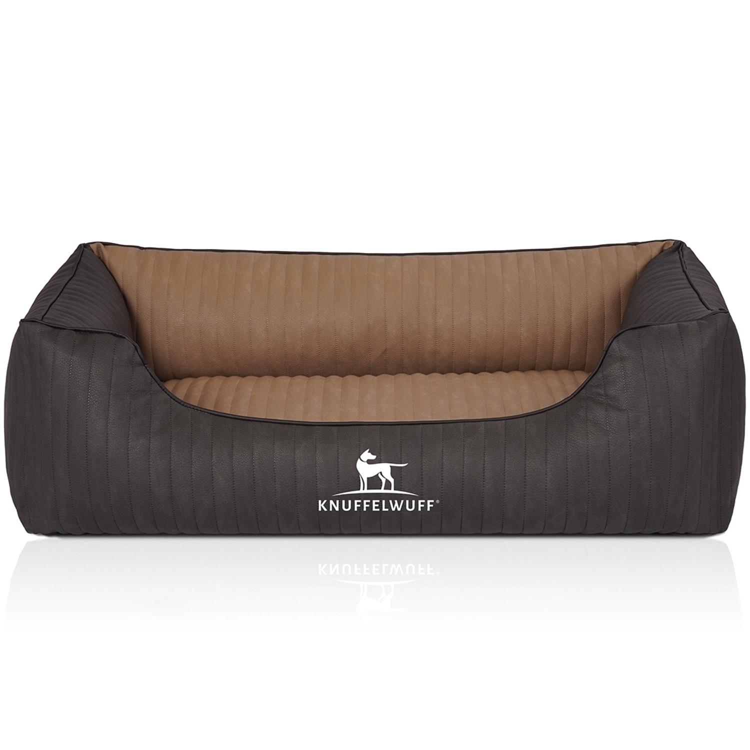 Knuffelwuff Hundebett Outback Orthopädisch Kunstleder M-L 85 x 63cm Schwarz günstig online kaufen