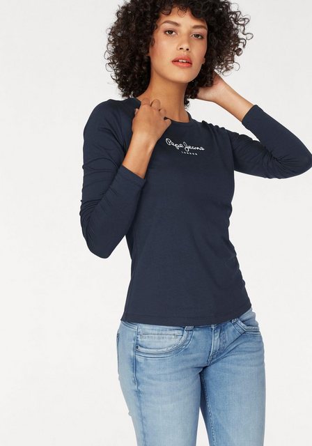 Pepe Jeans Langarmshirt NEW VIRGINA L/S mit Logo-Print günstig online kaufen