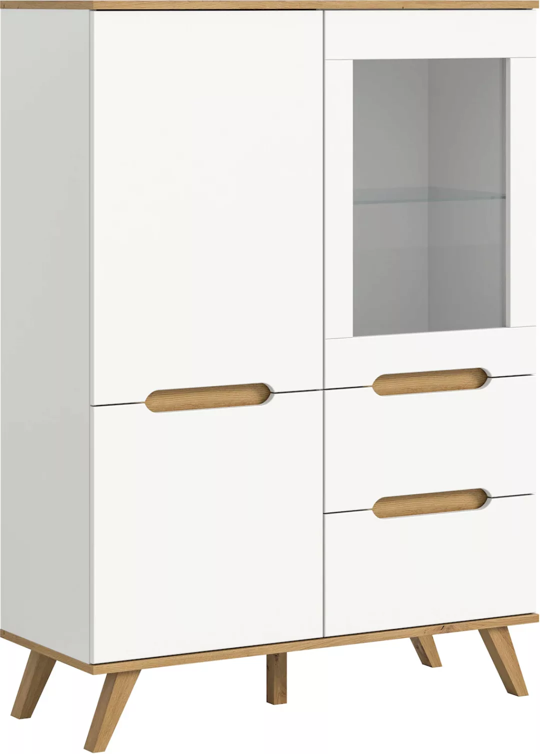 Home affaire Highboard "Alesund", 6 Fächer, konischer Fuß, Kommode, Anricht günstig online kaufen