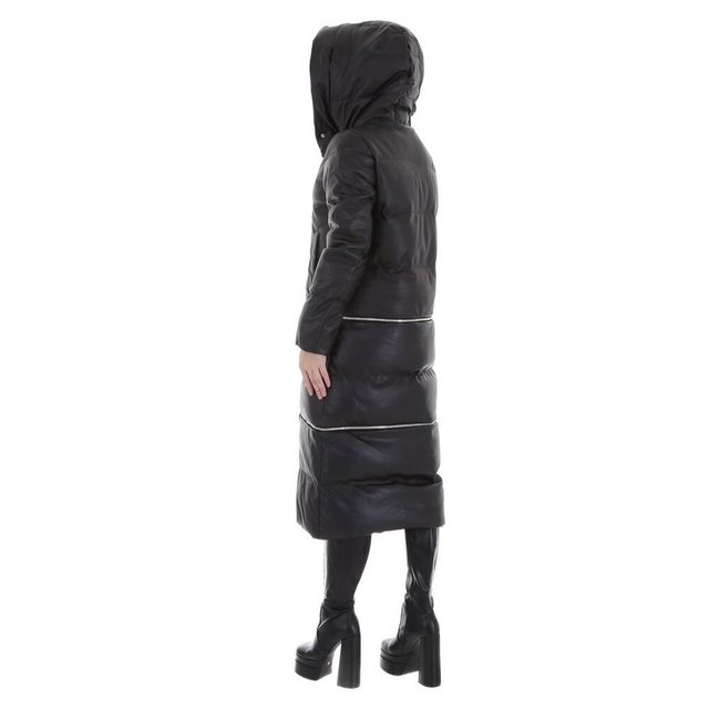 Ital-Design Wintermantel Damen Freizeit Kapuze Gefüttert Mantel in Schwarz günstig online kaufen