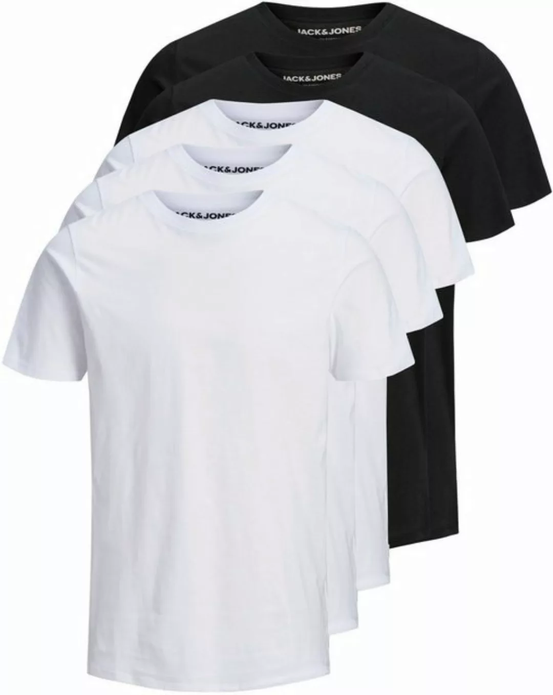 Jack & Jones T-Shirt JJEORGANIC BASIC TEE SS O-NE 5PK MP NOOS (Packung, 5-t günstig online kaufen