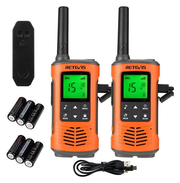 Retevis Walkie Talkie RT45,Aufladbar USB Lizenzfrei 16 Kanäle,VOX Taschenla günstig online kaufen