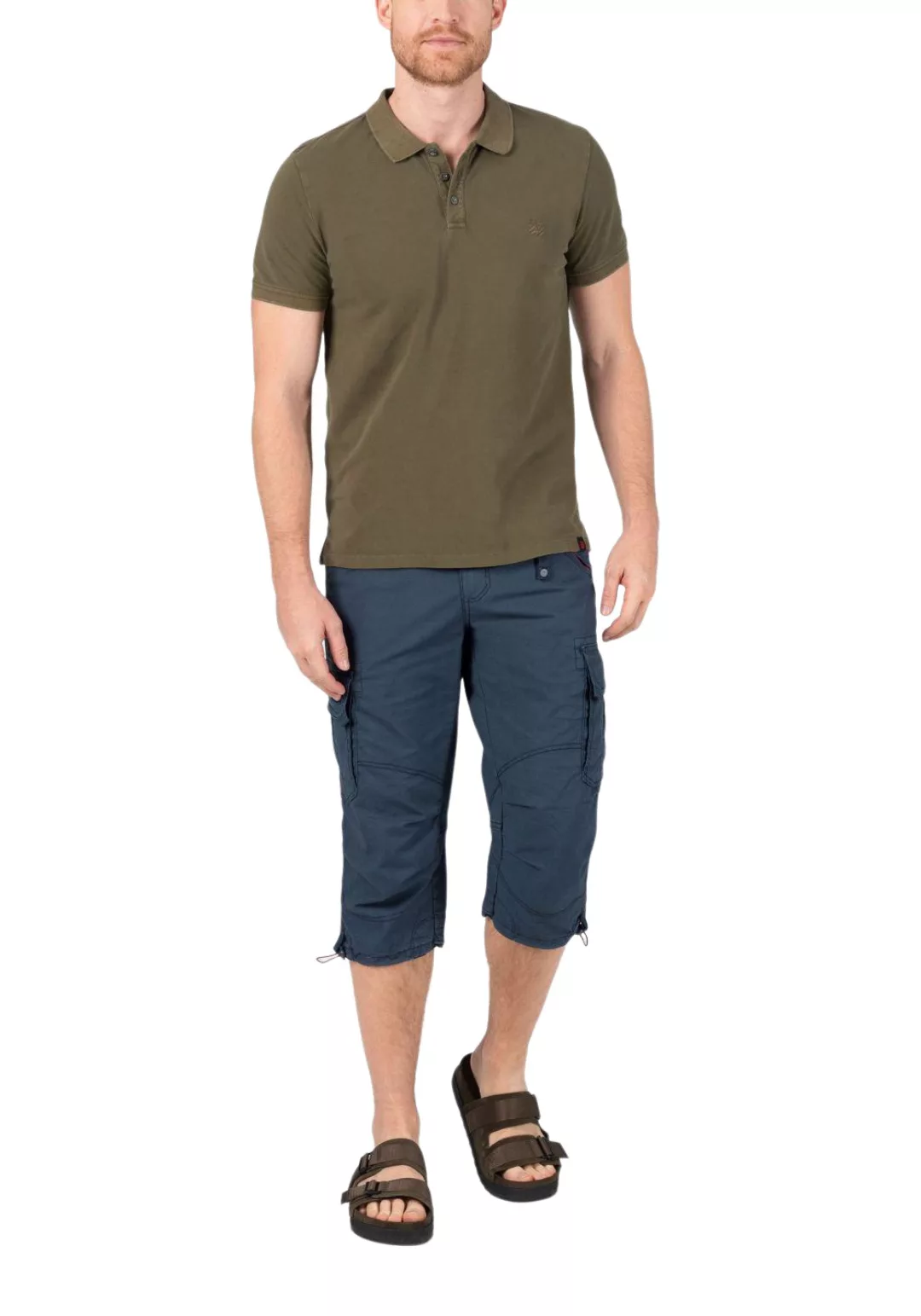 Timezone Herren 3/4 Cargo Hose LOOSE MILESTZ SHORT Mid Waist Loose Fit - Ol günstig online kaufen