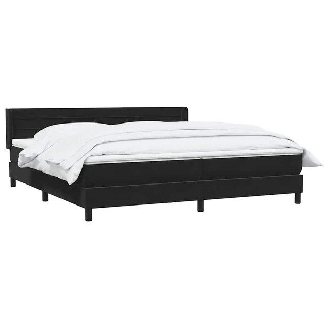 vidaXL Bett Boxspringbett mit Matratze Schwarz 180x220 cm Samt günstig online kaufen