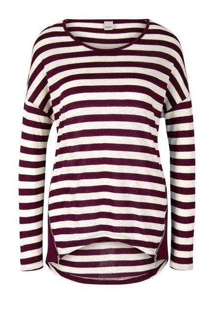 heine Rundhalsshirt HEINE Damen Shirt + Top + Schal, weinrot-offwhite günstig online kaufen