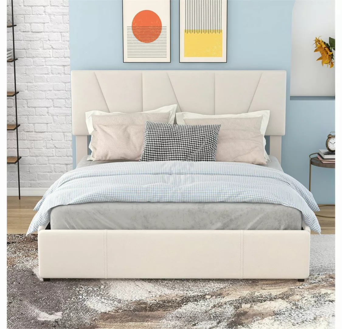 XDeer Funktionsbett Double Size Polster Plattform Bett mit vier Schubladen günstig online kaufen