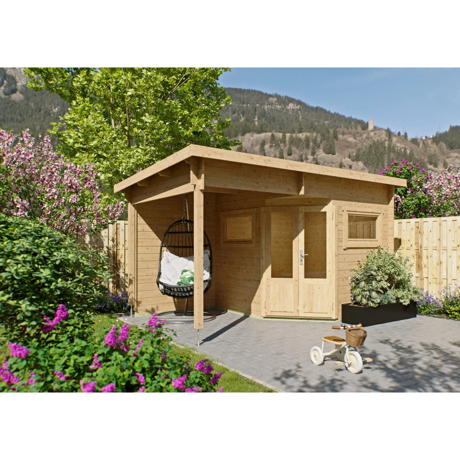 Fjordholz 5-Eck Gartenhaus Modell Leva 2B Farblos Imprägniert günstig online kaufen