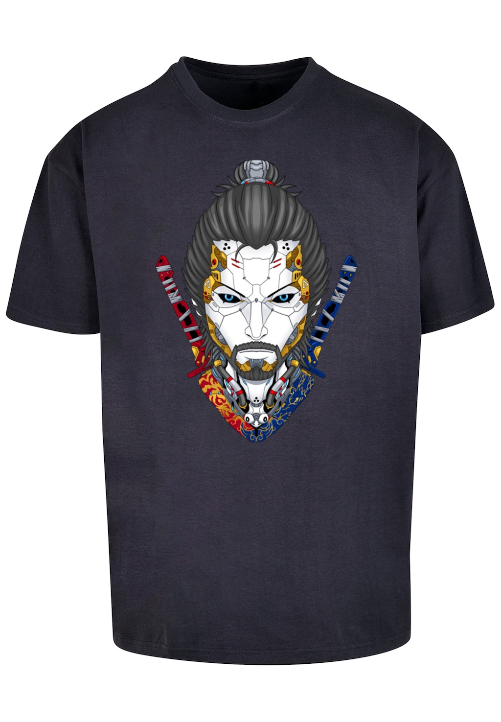 F4NT4STIC T-Shirt "Happy Cyber Buddha CYBERPUNK STYLES" günstig online kaufen