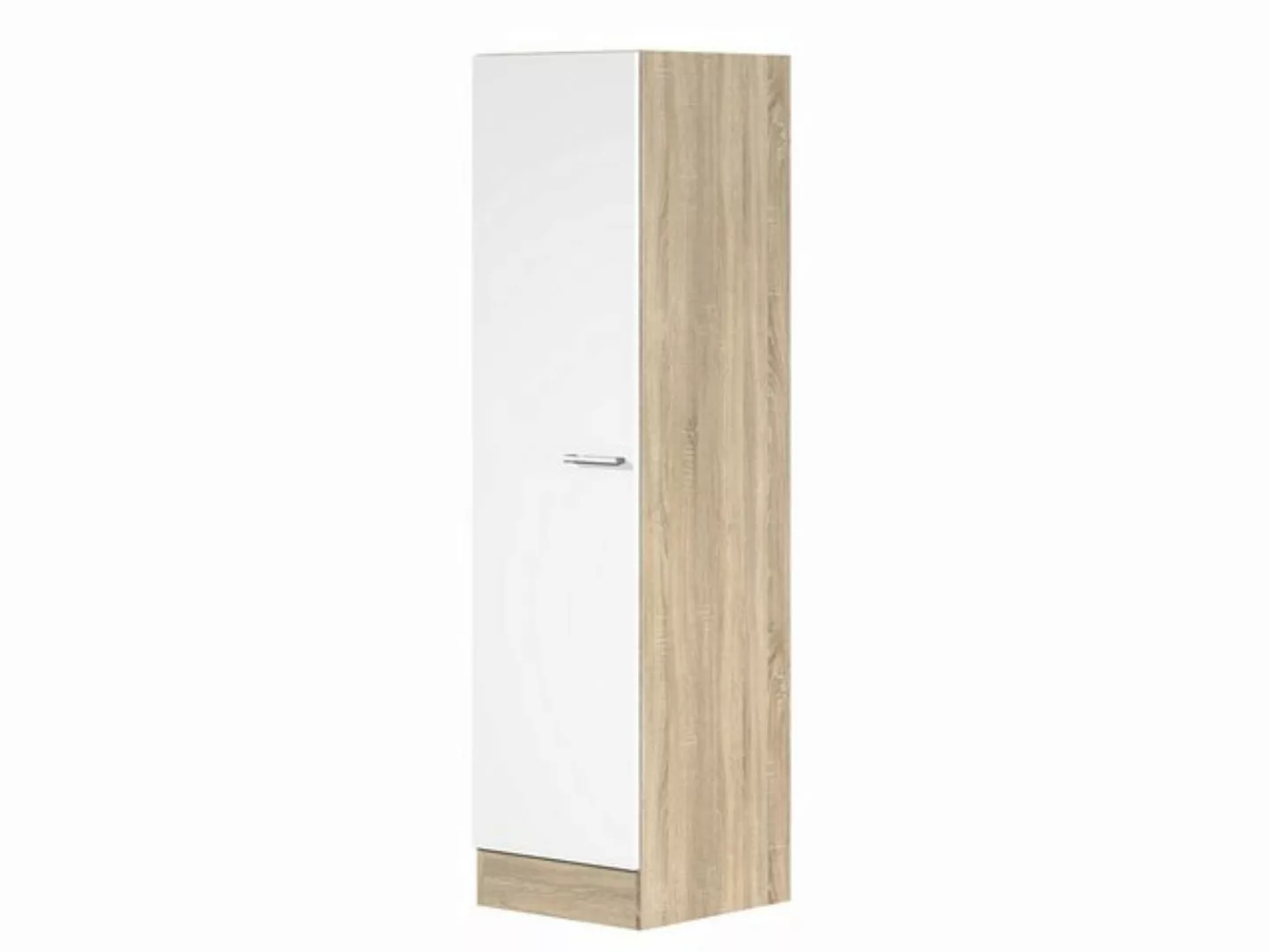 Flex-Well Hochschrank Geschirrschrank - 50 cm breit - Weiß Sonoma Eiche – S günstig online kaufen