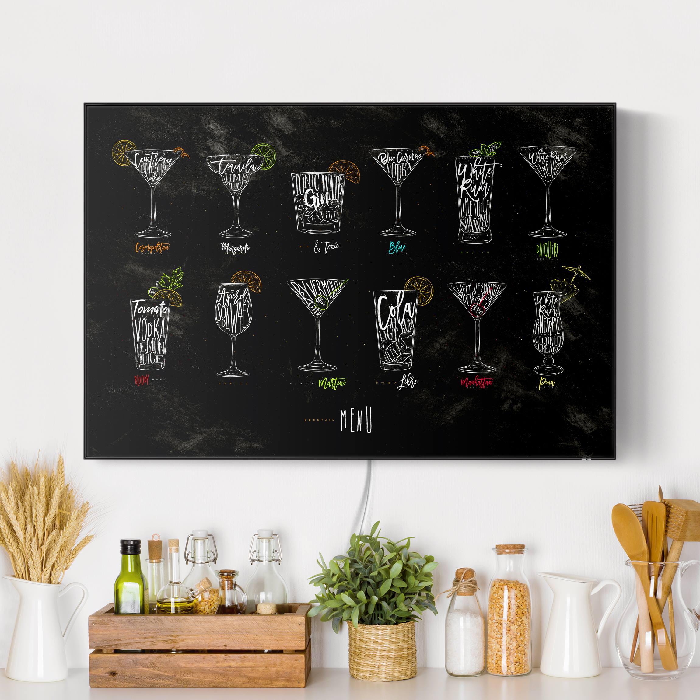 LED-Wechselbild Cocktail Menu günstig online kaufen