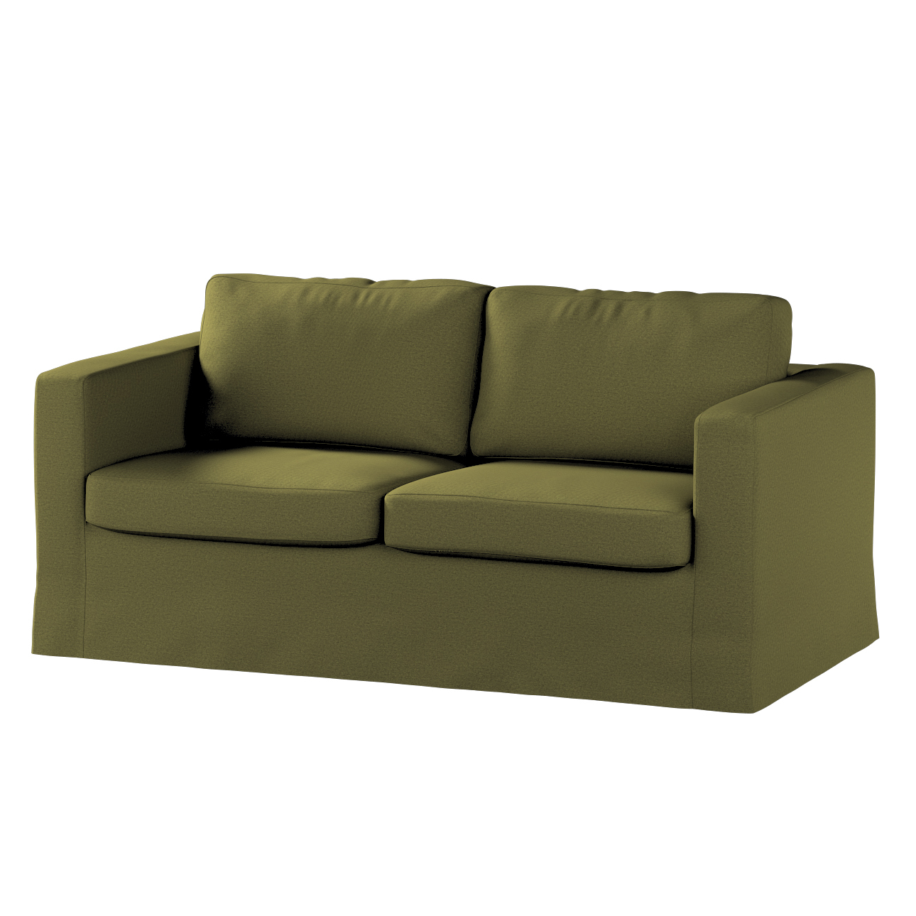 Bezug für Karlstad 2-Sitzer Sofa nicht ausklappbar, lang, olivgrün, Sofahus günstig online kaufen