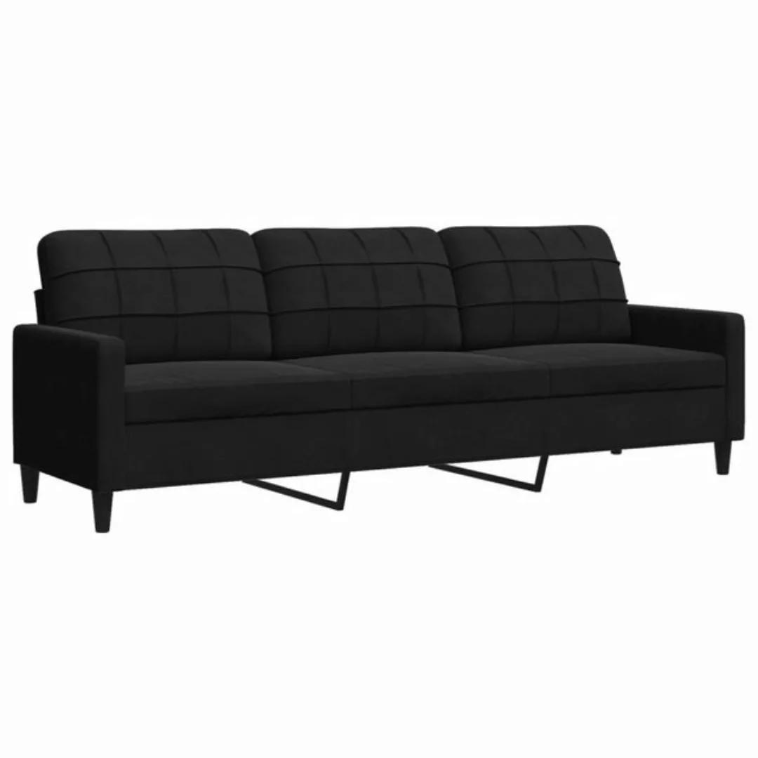 vidaXL Sofa, 3-Sitzer-Sofa Schwarz 210 cm Samt günstig online kaufen