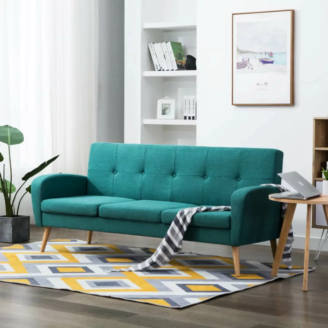 3-sitzer-sofa Stoff Grün günstig online kaufen