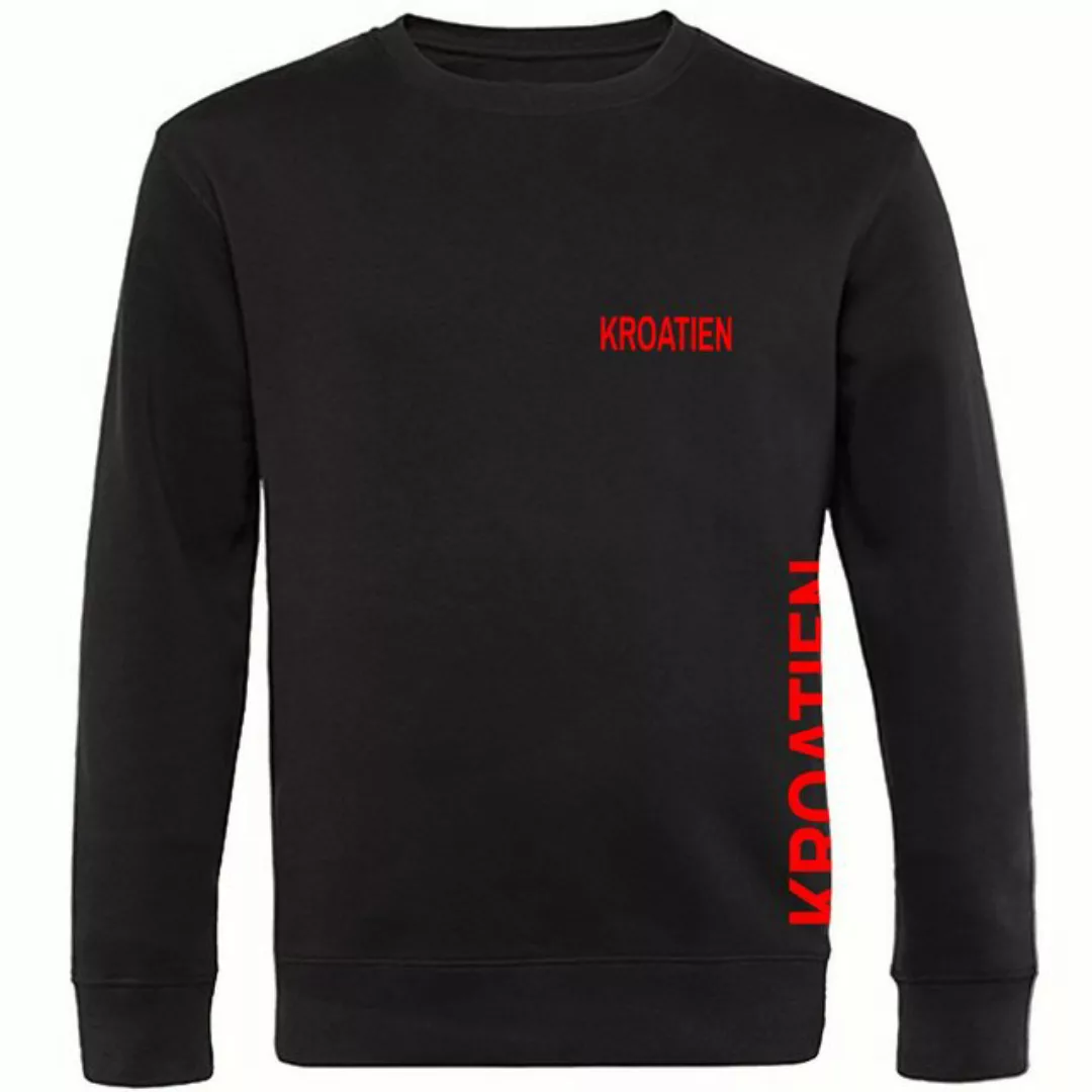 multifanshop Sweatshirt Kroatien - Brust & Seite - Pullover günstig online kaufen