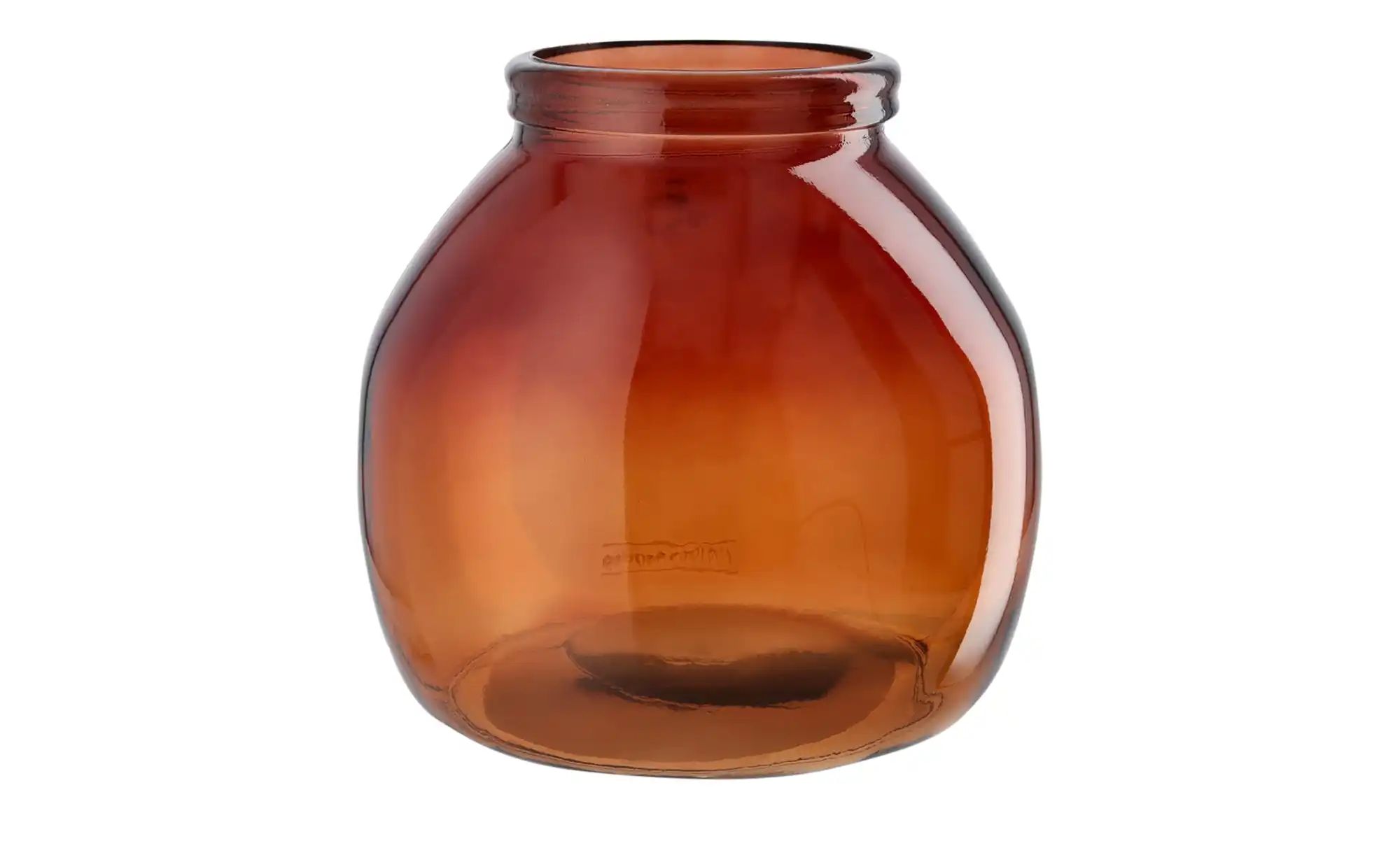 Vase   ¦ braun ¦ Glas ¦ Maße (cm): H: 20  Ø: 21 Accessoires > Vasen - Höffn günstig online kaufen