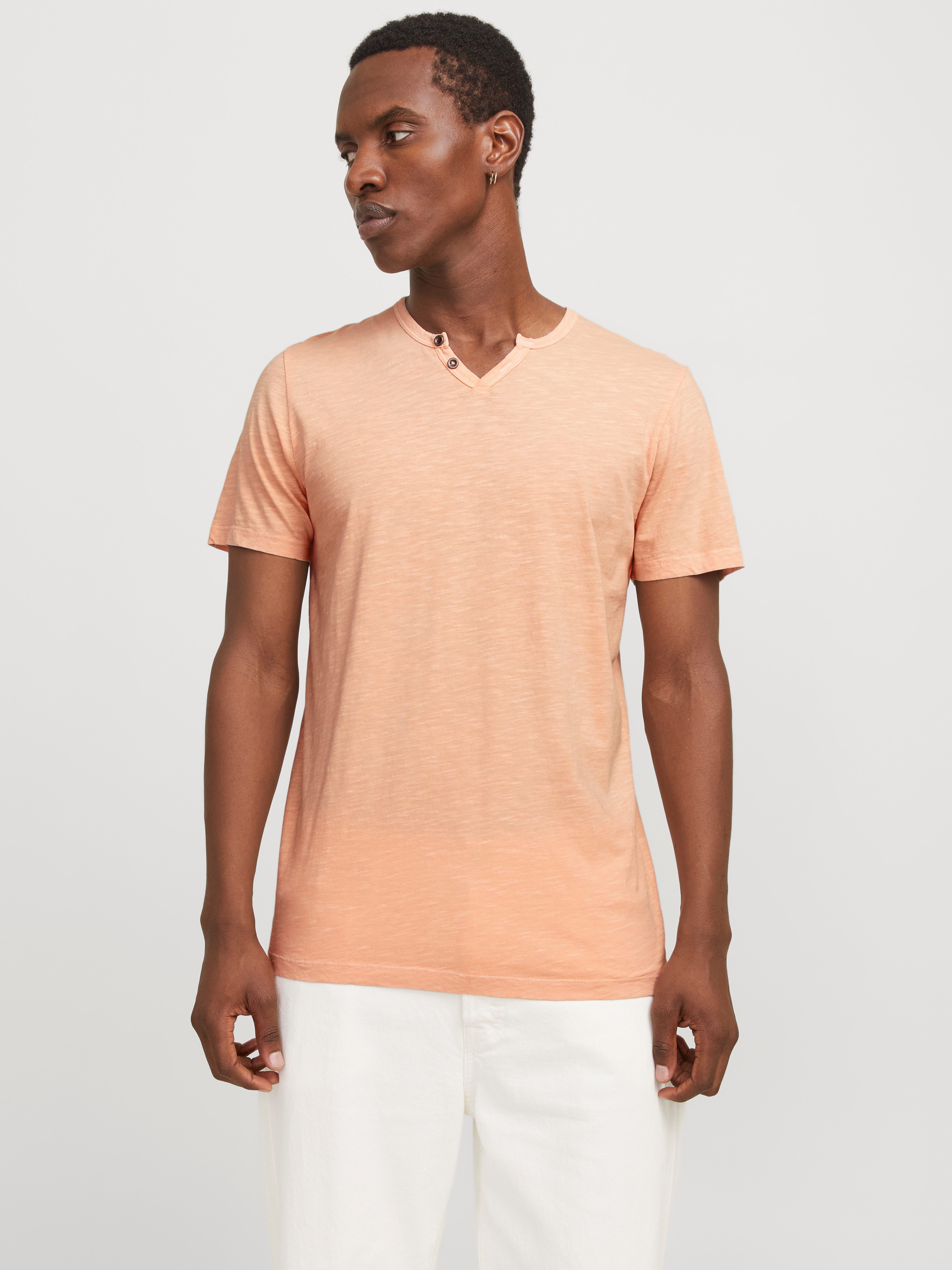 Jack & Jones T-Shirt JJESPLIT NECK günstig online kaufen