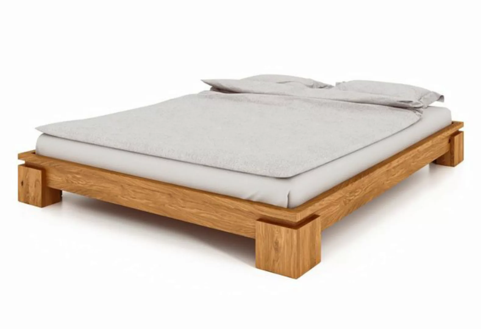 byoak Bett VINCI 160 x 210 aus Massivholz, ohne Kopfteil, Naturgeölt günstig online kaufen