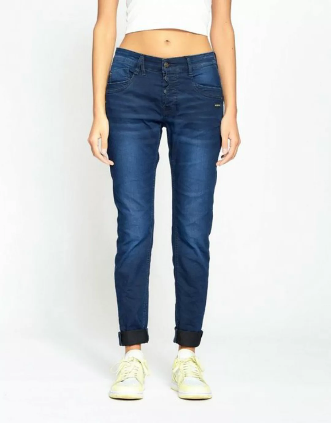 GANG Relax-fit-Jeans 94Gerda mit halb offener Knopfleiste günstig online kaufen