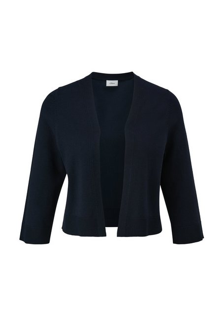 s.Oliver BLACK LABEL Bolero in offener Form und 3/4 Länge günstig online kaufen