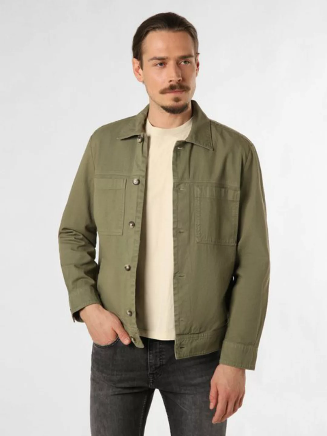 Marc O'Polo Überhemd Oxford Grün - Größe L günstig online kaufen