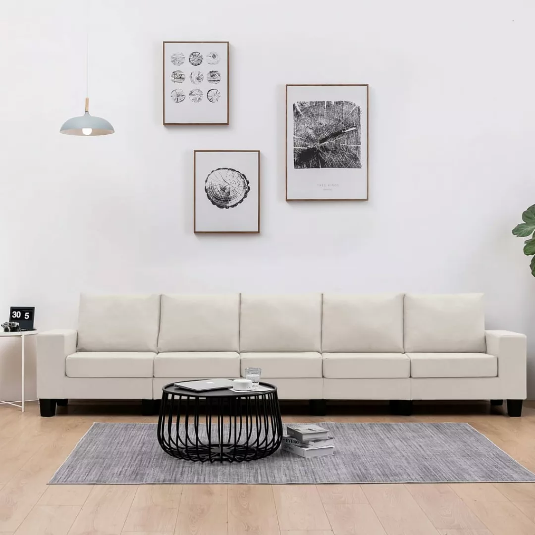 5-sitzer-sofa Creme Stoff günstig online kaufen