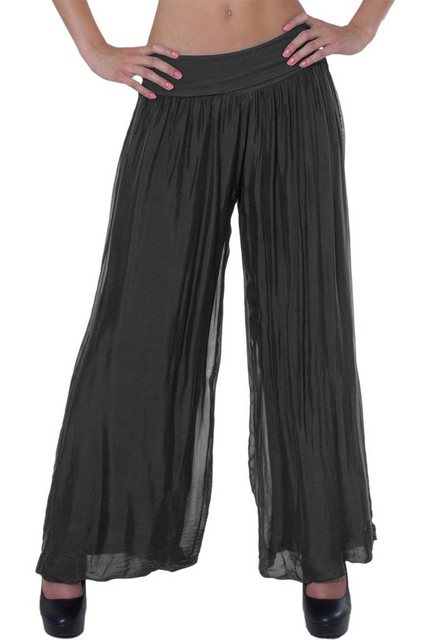 Caspar Palazzohose KHS010 elegante Damen Hose mit Seidenanteil und hohem St günstig online kaufen