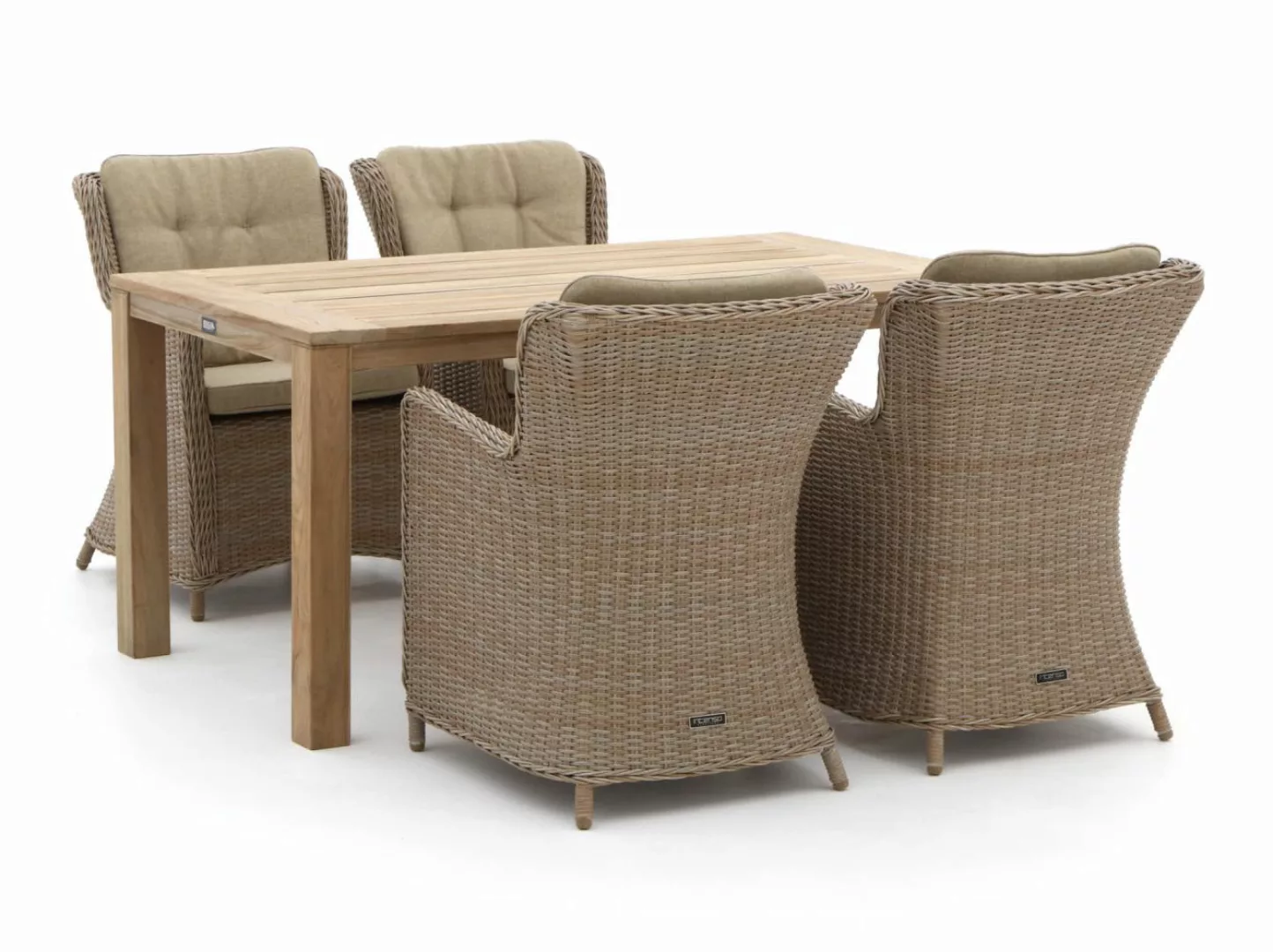 Intenso Milano/ROUGH-S 160 cm Gartenmöbel-Set 5-teilig günstig online kaufen
