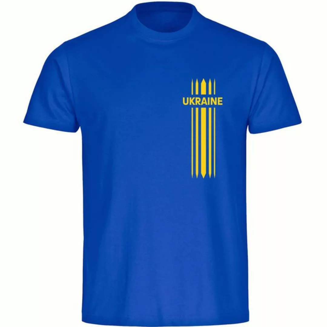 multifanshop T-Shirt Herren Ukraine - Streifen - Männer günstig online kaufen