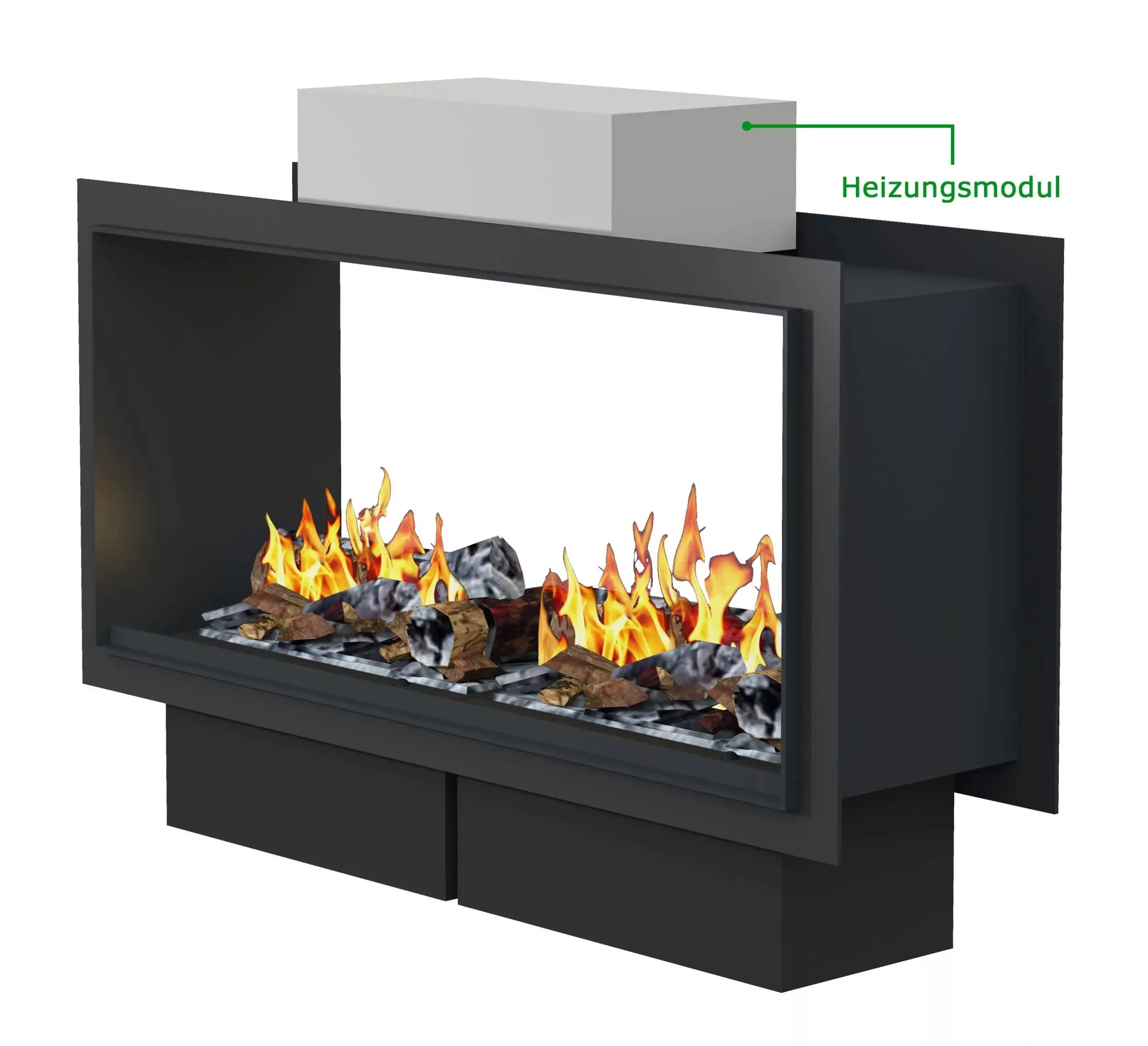 muenkel design tunnel fire electronic [Opti-myst heat Elektrokamineinsatz]: günstig online kaufen