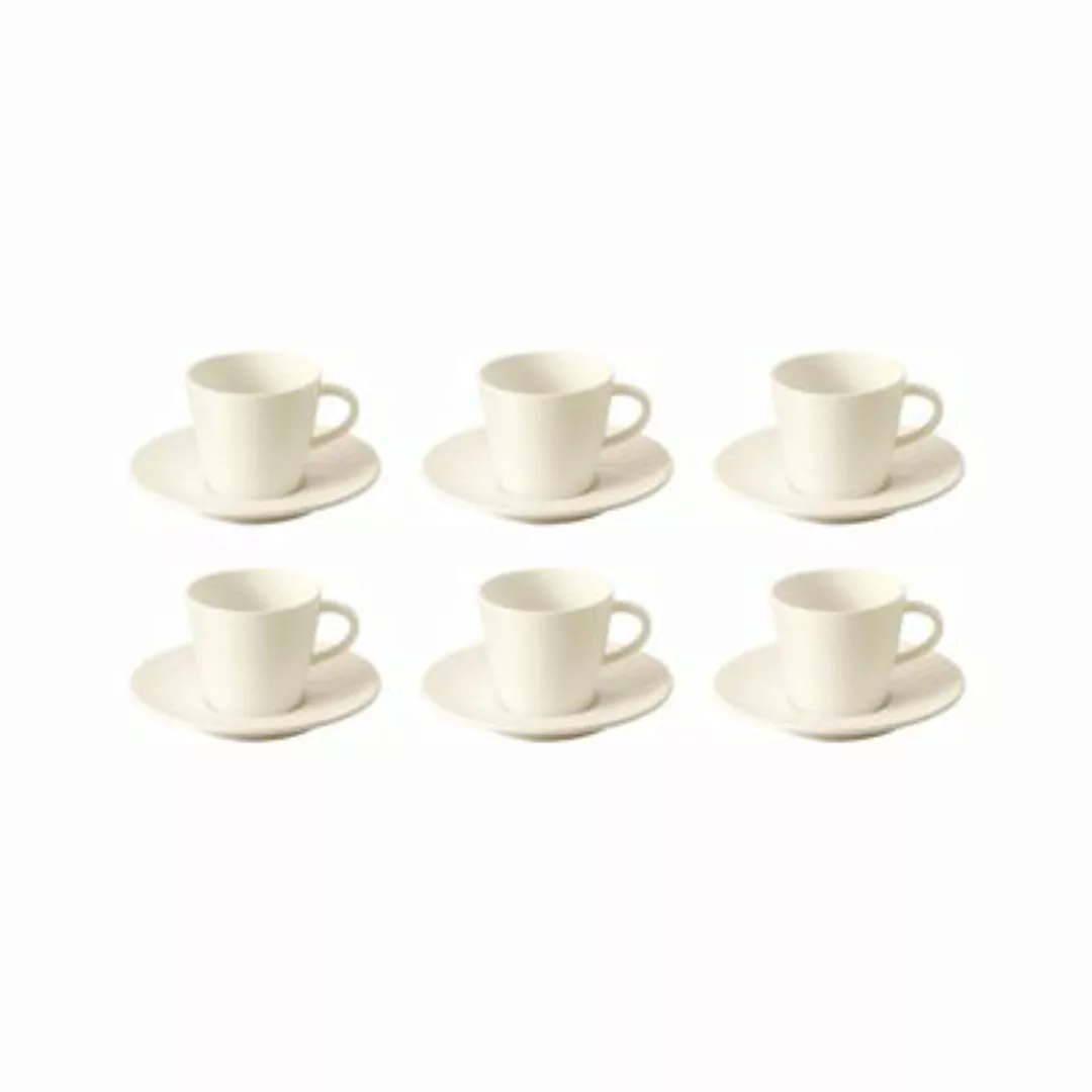 Villeroy & Boch Manufacture Rock Espresso Set weiß 12-teilig Kaffeebecher günstig online kaufen