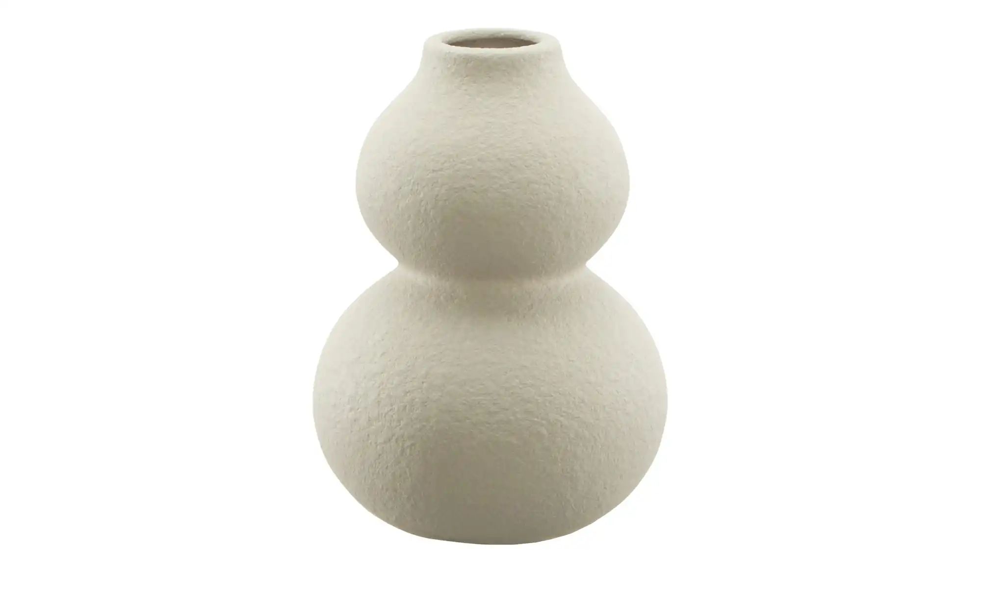 HOME STORY Vase ¦ creme ¦ Steinzeug ¦ Maße (cm): H: 11,5  Ø: 8.3 Accessoire günstig online kaufen