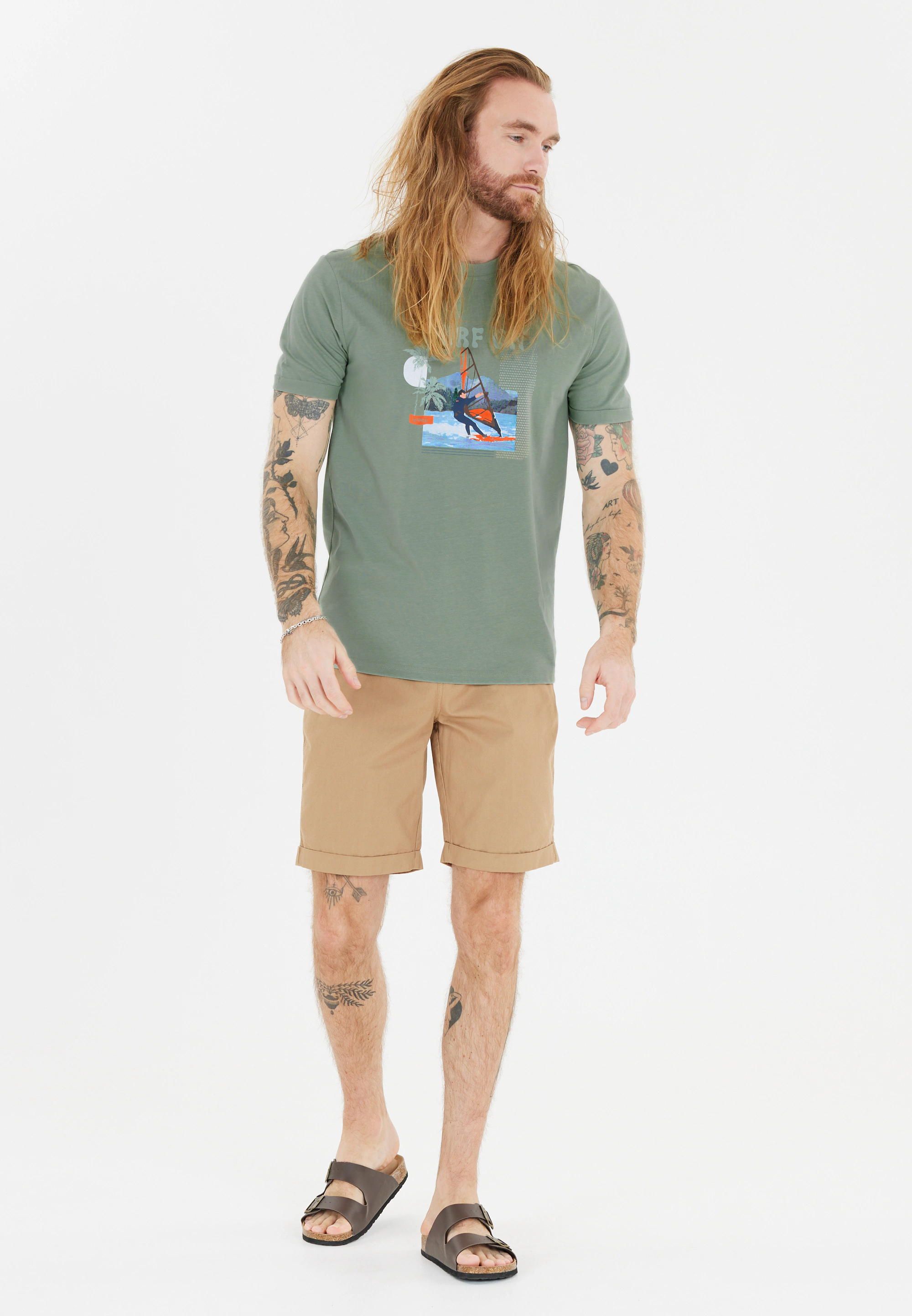 CRUZ Funktionsshirt "Desmond", mit hippem Print und reiner Baumwollqualität günstig online kaufen
