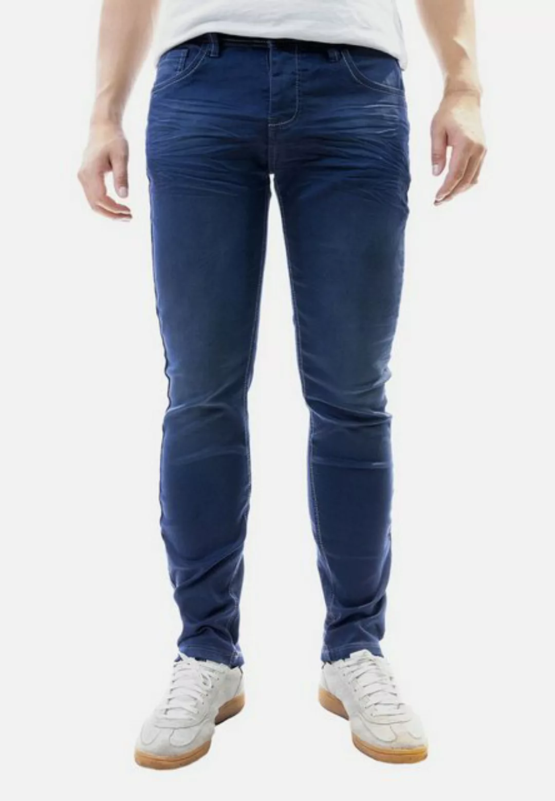 Jaylvis Regular-fit-Jeans Feine Denim Chino Jeans Style Kontrastnähte FineT günstig online kaufen