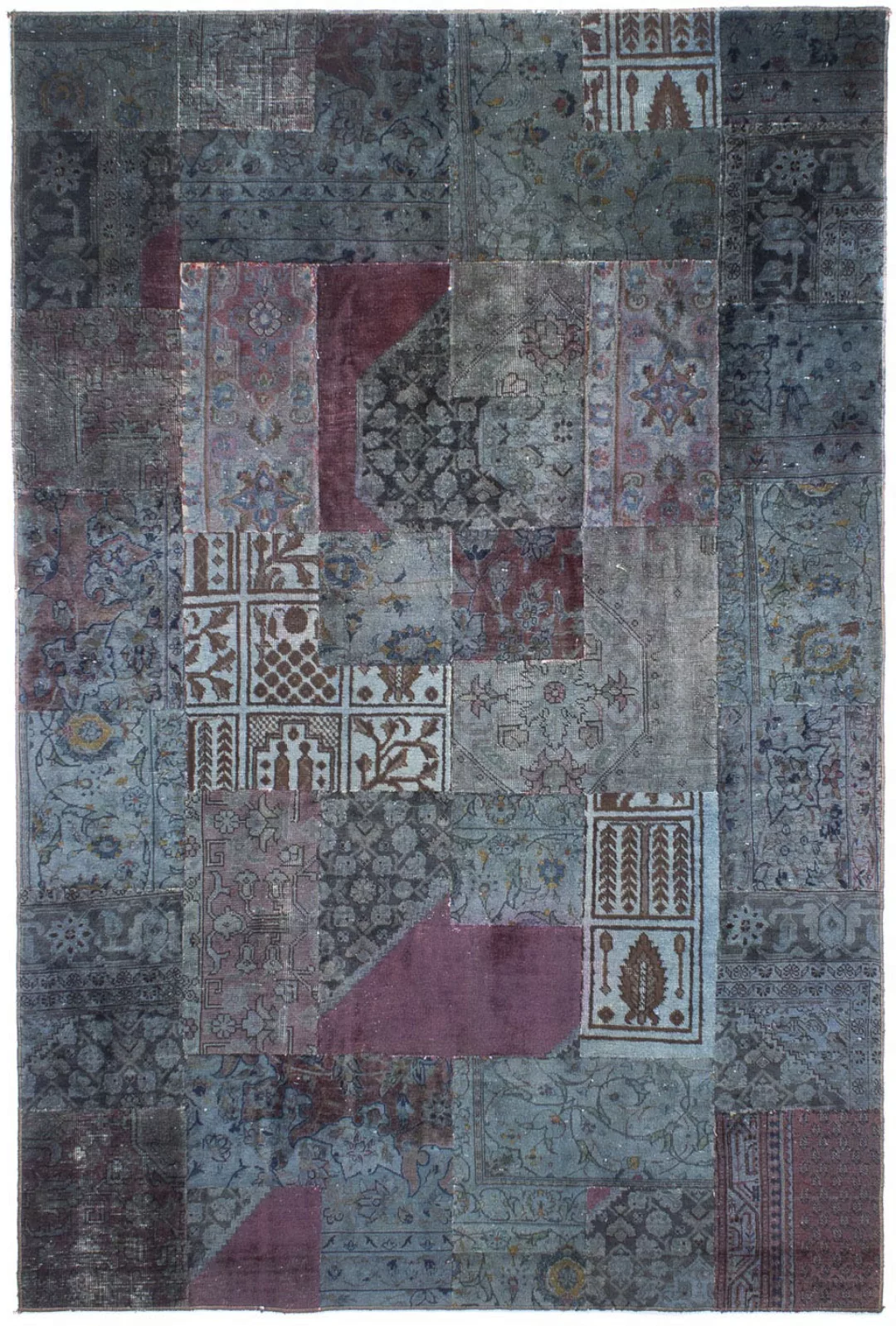 morgenland Teppich »Patchwork - 291 x 194 cm - blau«, rechteckig günstig online kaufen