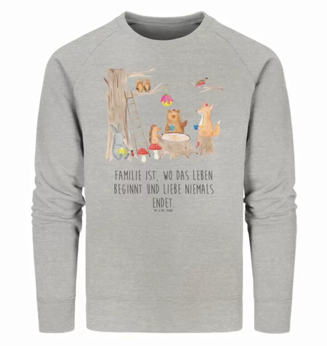 Mr. & Mrs. Panda Longpullover Größe XXL Waldtiere Picknick - Heather Grey - günstig online kaufen