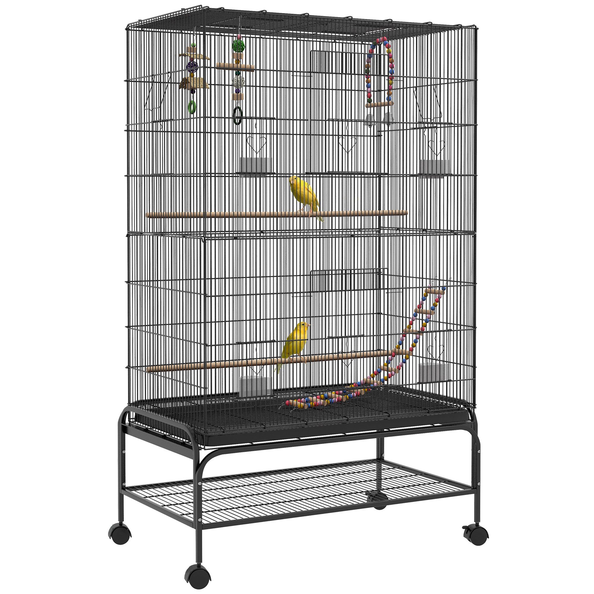 PawHut Vogelkäfig Vogelvoliere mit Sitzstangen Vogelbauer, günstig online kaufen