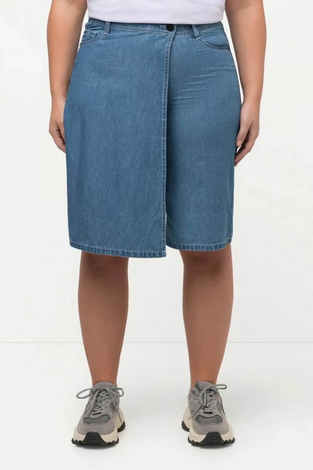 Ulla Popken Jeansshorts Denim-Skort Mary 5-Pocket-Style Elastikbund günstig online kaufen