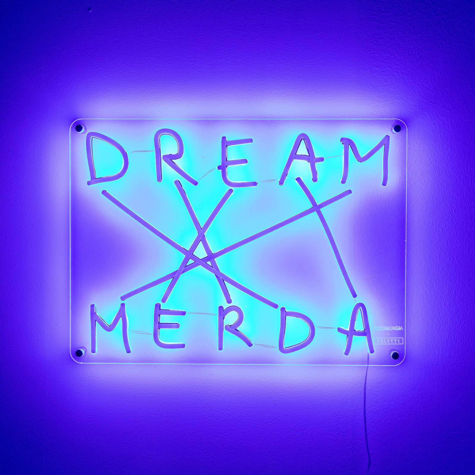 SELETTI Dream-Merda LED-Deko-Wandleuchte, blau günstig online kaufen