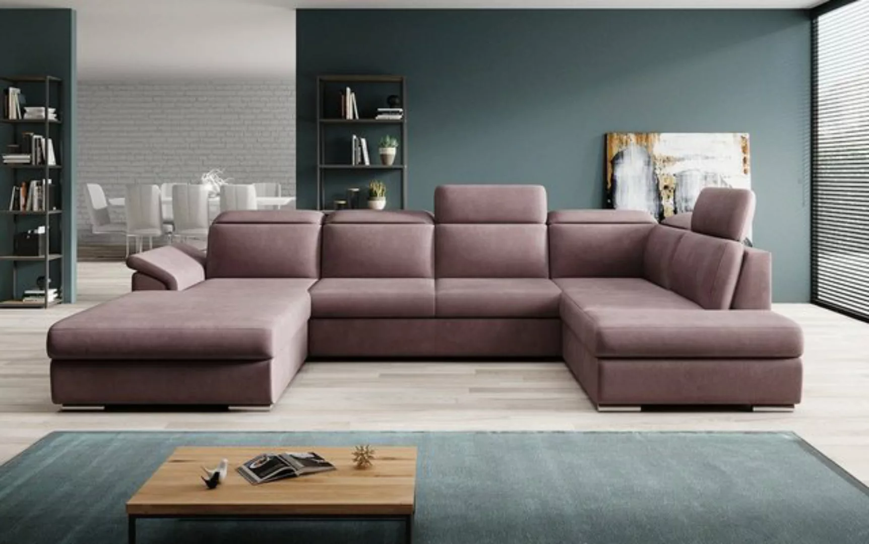 Luxusbetten24 Schlafsofa Designer Sofa Emiliano, mit Schlaf- und Klappfunkt günstig online kaufen