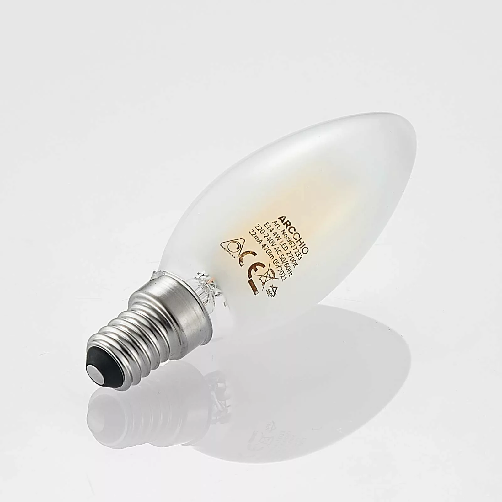 LED-Lampe E14 4W 2.700K Kerze, dimmbar, matt günstig online kaufen