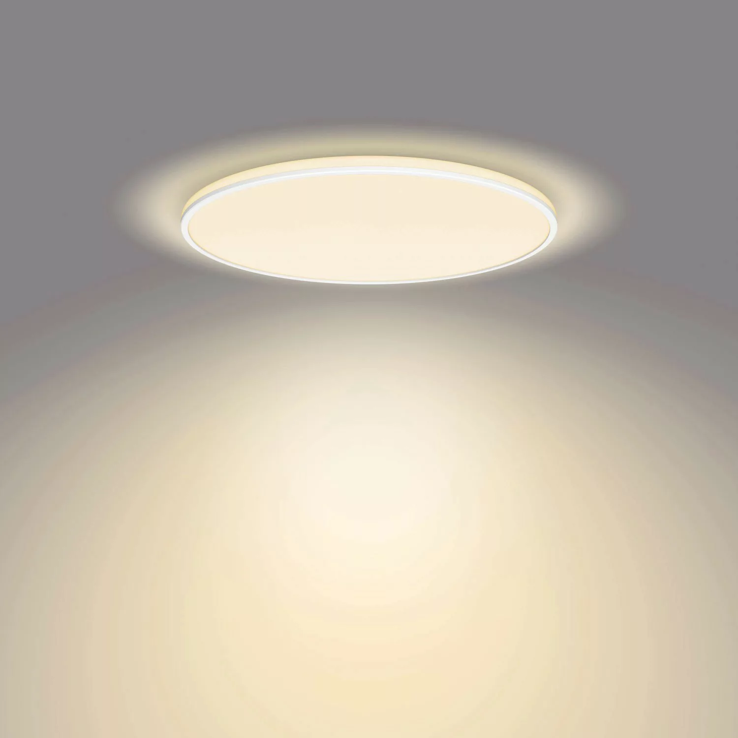 LED Deckenleuchte Ozziet in Weiß 36W 3900lm 2700K günstig online kaufen