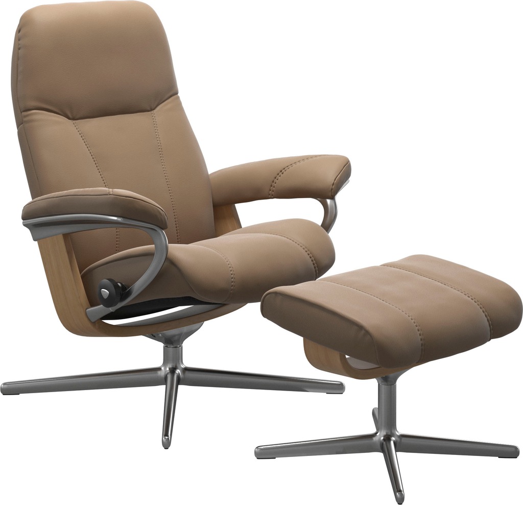 Stressless Fußhocker "Consul", mit Cross Base, Größe S, M & L, Holzakzent E günstig online kaufen