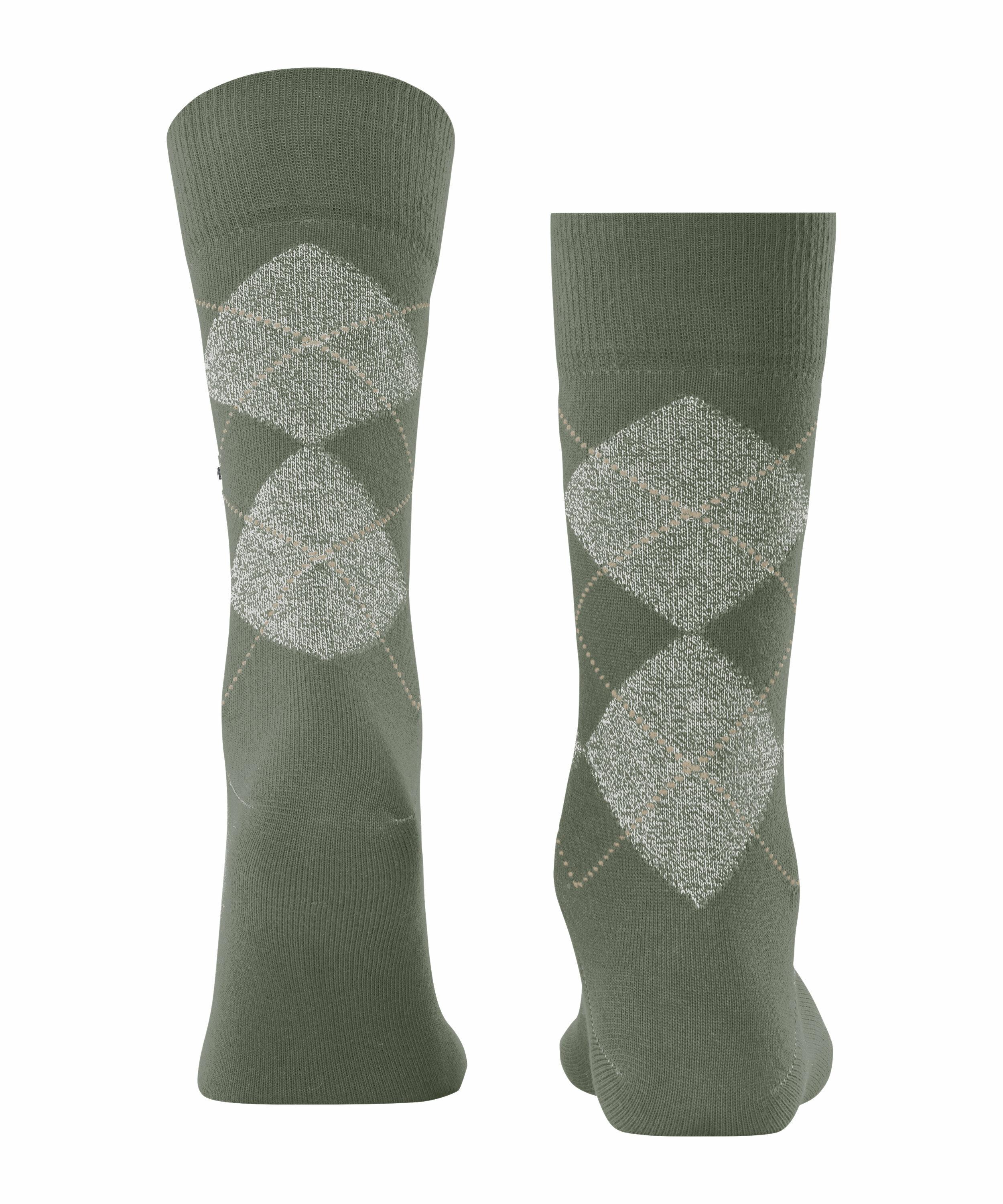 Burlington Birmingham Herren Socken, 40-46, Grün, Argyle, Baumwolle (Bio), günstig online kaufen