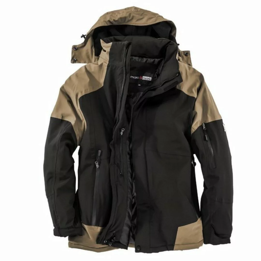 ABRAXAS Winterjacke Marc&Mark große Größen Winterjacke Basel schwarz-sand günstig online kaufen