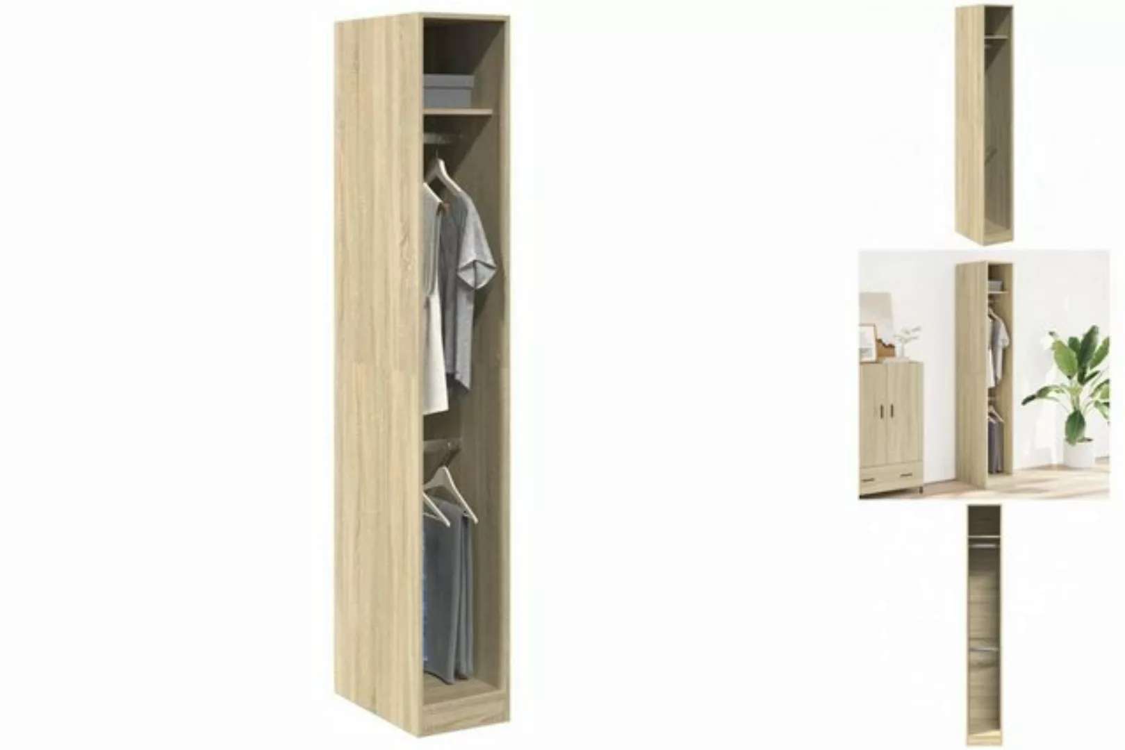 vidaXL Kleiderschrank Kleiderschrank Sonoma-Eiche 30x50x200 cm Holzwerkstof günstig online kaufen