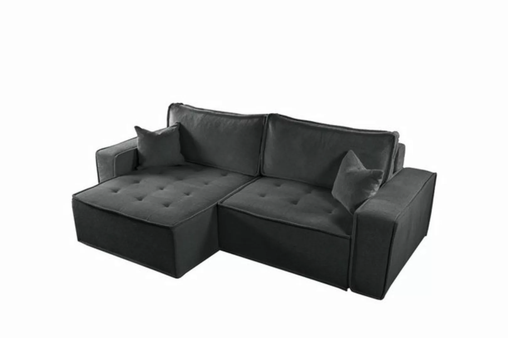 Fun Möbel Ecksofa Schlafsofa FLOSI Stoff Raven, inkl. Schlaffunktion, inkl. günstig online kaufen