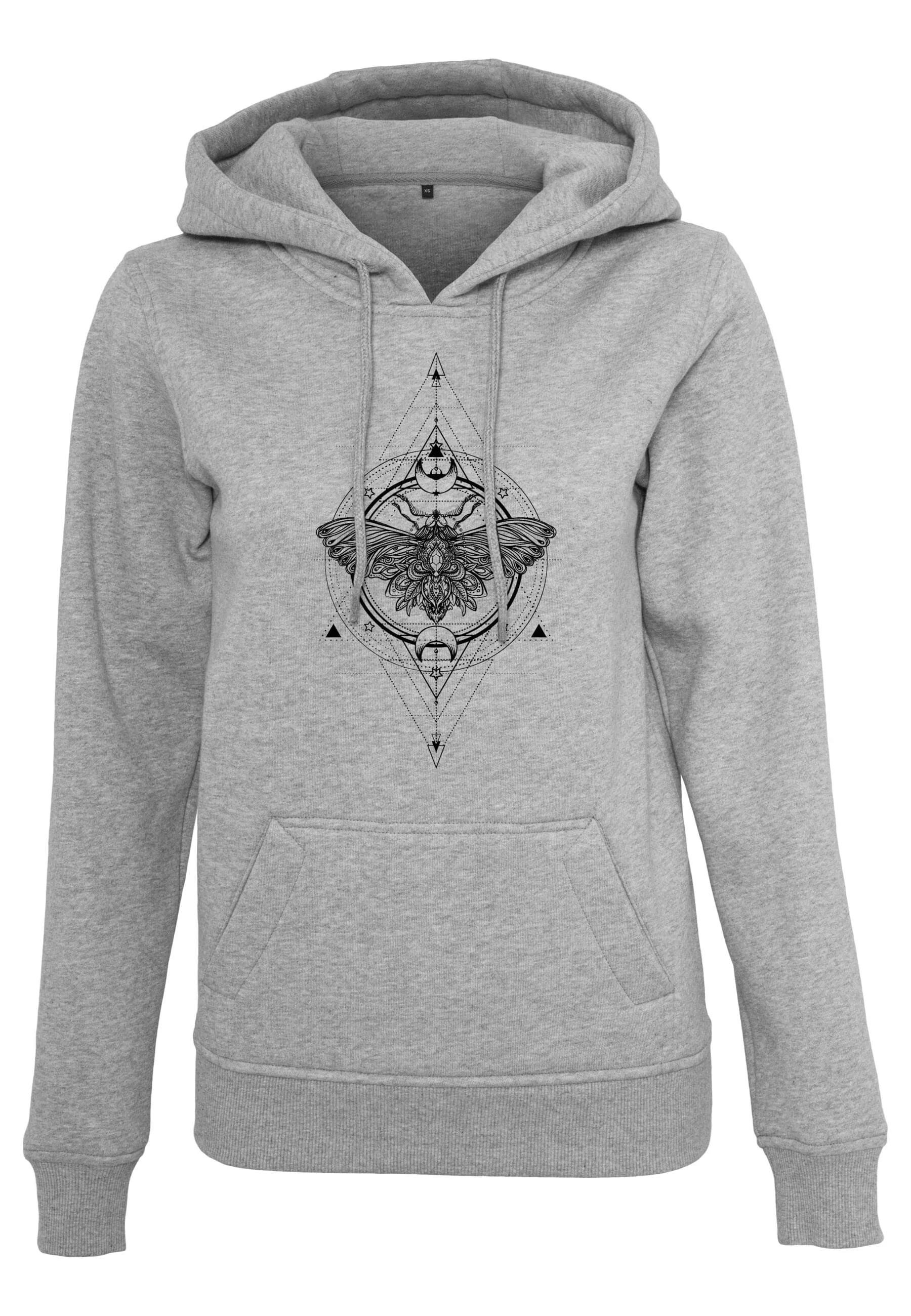 MisterTee Rundhalspullover "MisterTee Damen Ladies Moth Hoody", (1 tlg.) günstig online kaufen