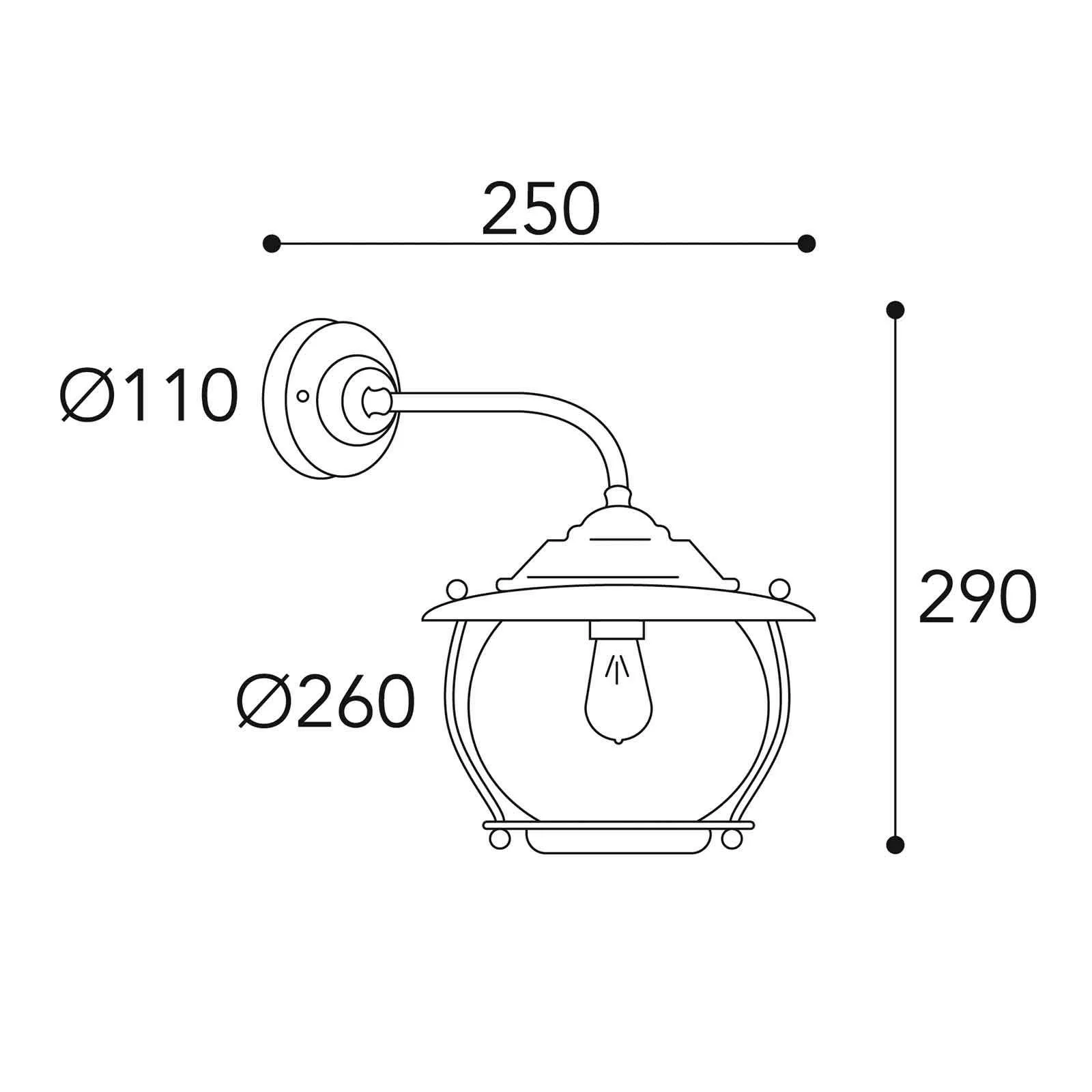 Außenwandlampe Betulle 2060 messing antik günstig online kaufen