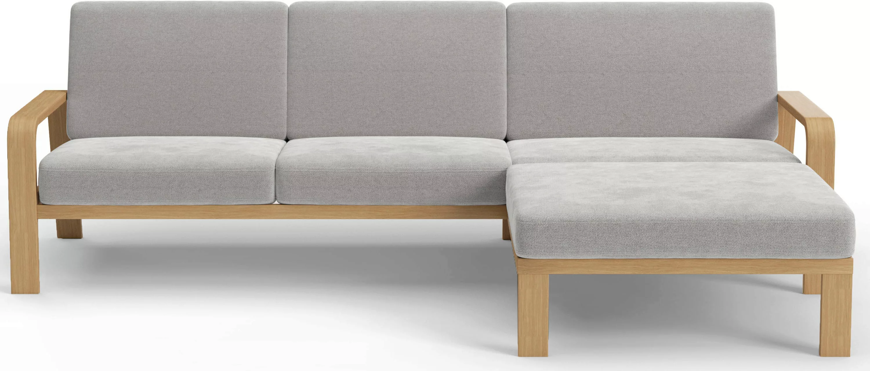 sit&more Ecksofa "Kolding L-Form", Armlehnen aus Buchenholz in natur, versc günstig online kaufen